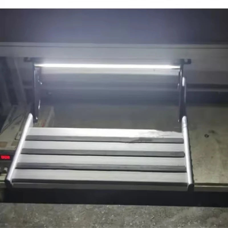 Escalón Plegable de Aluminio para Camper y Autocaravana – Simple o Doble Peldaño Antideslizante