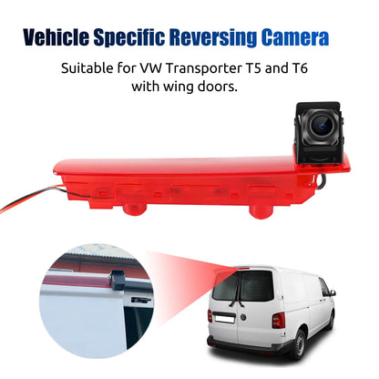 VW T5/T6 Puertas Abatibles - Cámara Marcha Atrás 170° en Luz de Freno
