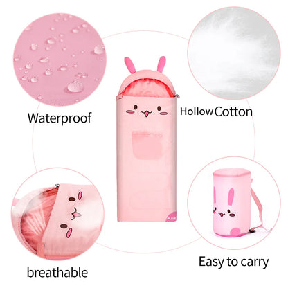 Sac de couchage enfant à motifs animaux | Été | Léger et confortable