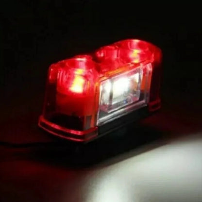 Luz LED para Matrícula 12V/24V Universal para Coche, Camión y Remolque – Blanca y Roja – Impermeable IP65