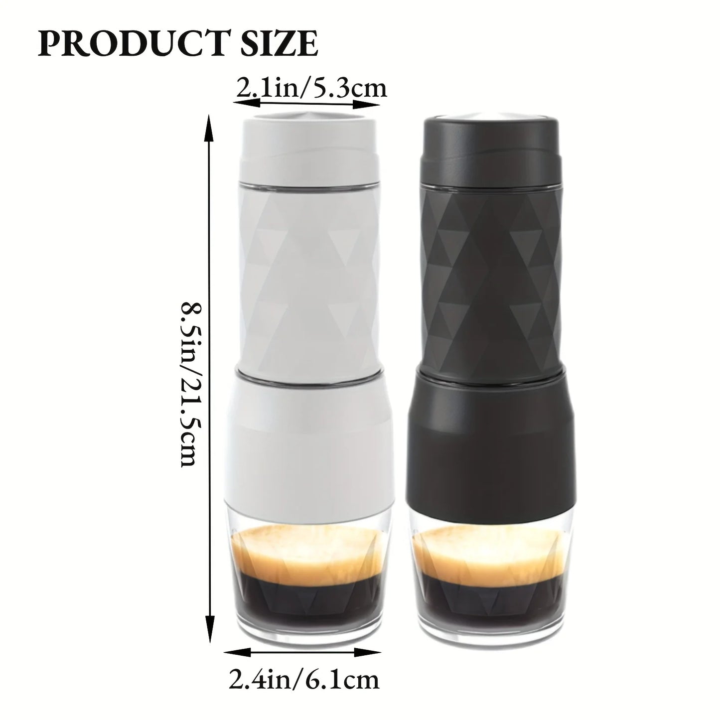 Cafetera Espresso Manual  - Sin Electricidad + 3-en-1 (Cápsulas/Molido)