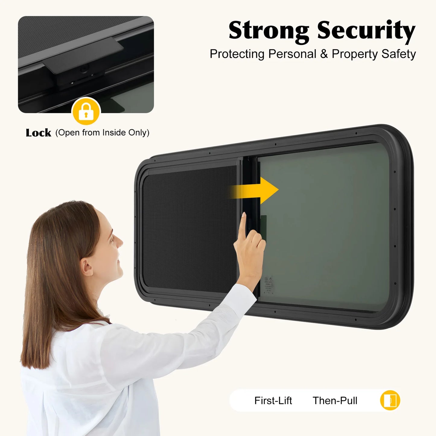 Fenêtre coulissante pour caravane et camping-car