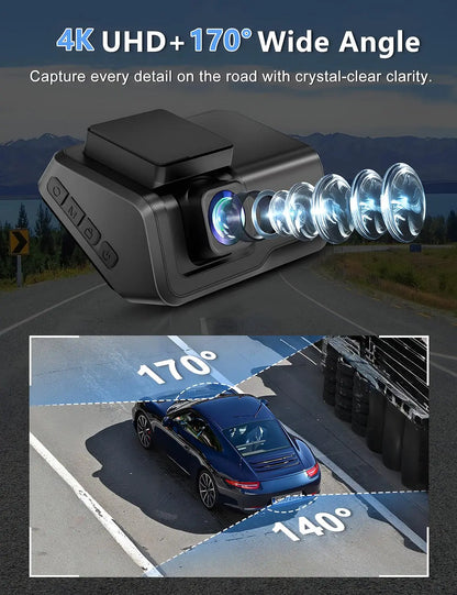 Dashcam 4K Dual con WiFi + Aparcamiento 24H - Kocam