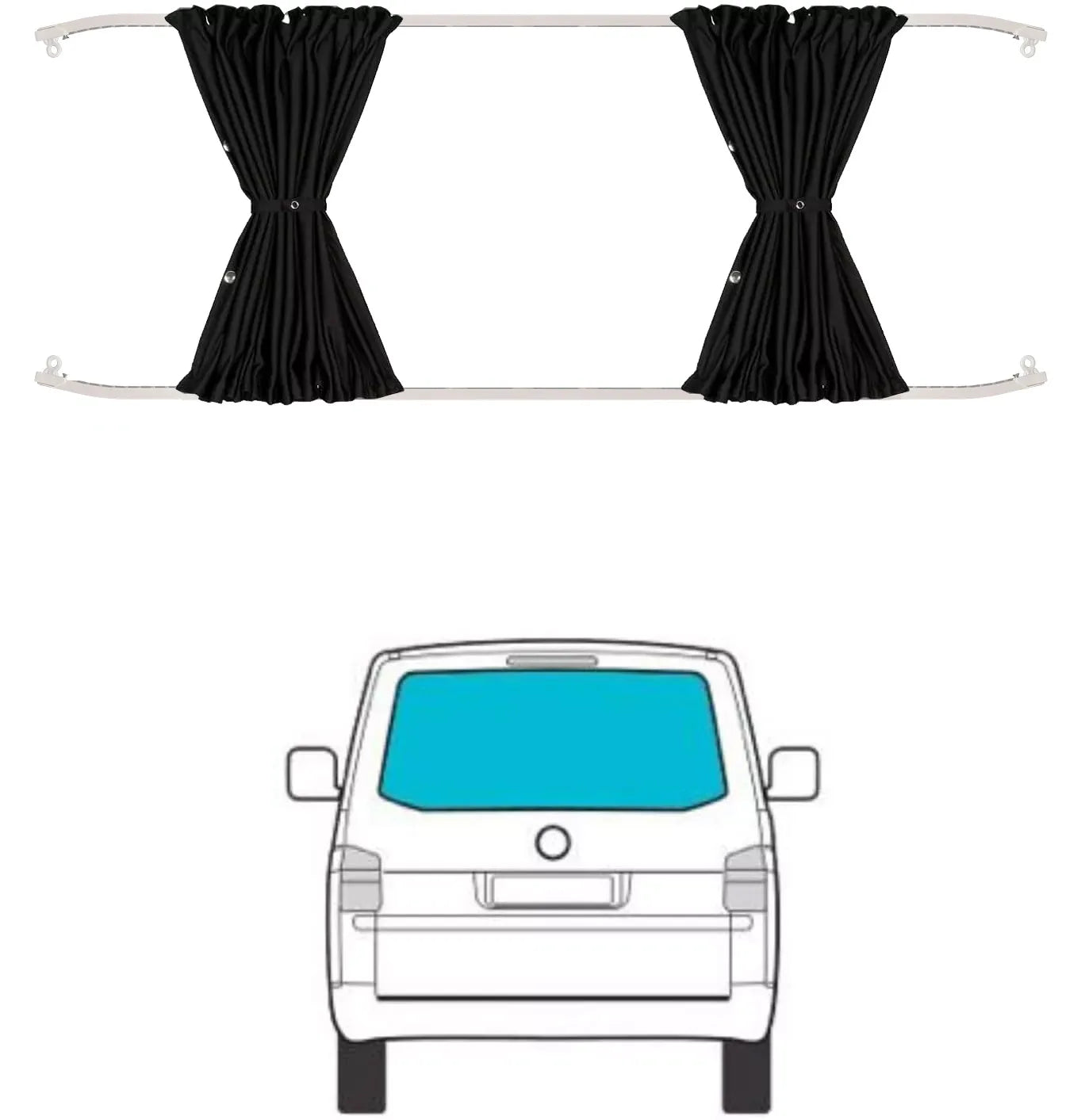 Cortinas Opacas Blackout para VW Transporter T5 T6 T6.1 – Camper Van
