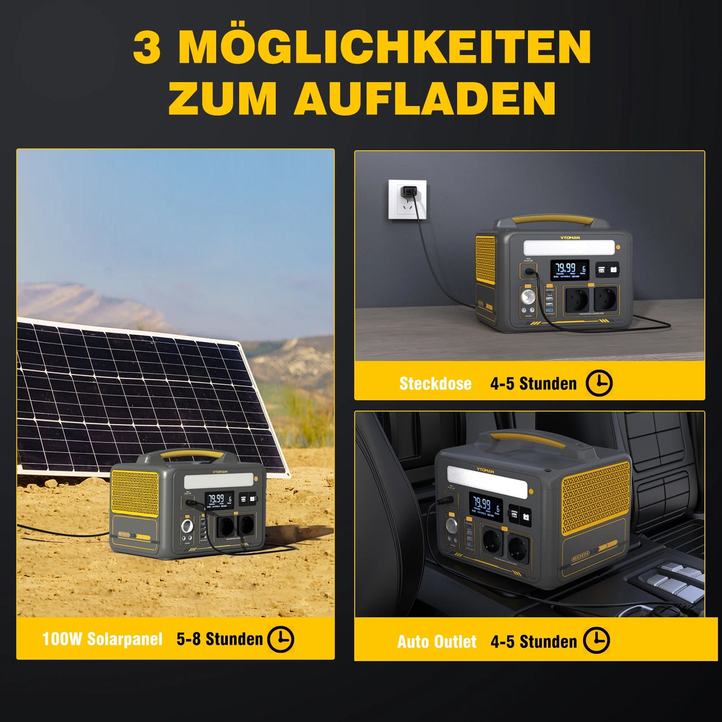 299Wh / 600W Portable Power Station