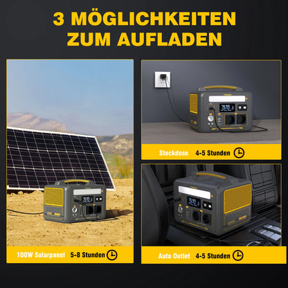 299Wh / 600W Portable Power Station