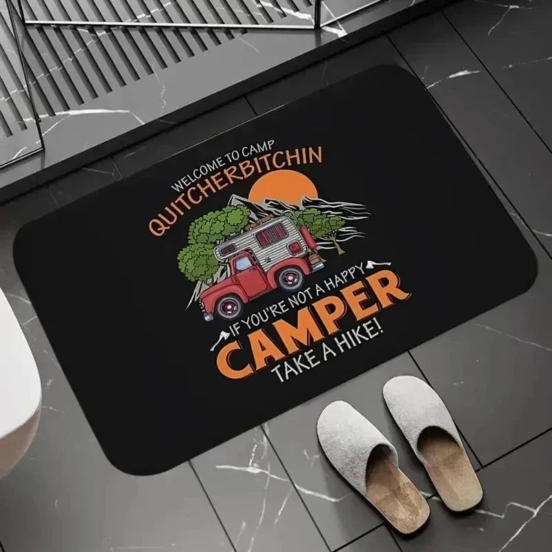 Tapis antidérapant en flanelle - Doux, lavable et décoratif pour camping-car (3 tailles)