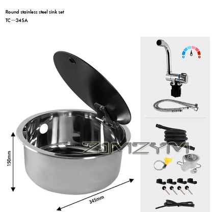RV Premium Round/Square Sink with Faucet Included 