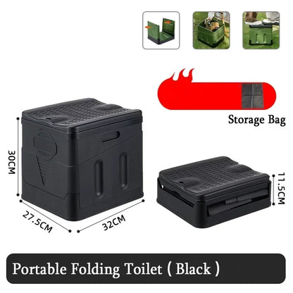 WC Portátil Plegable Multifunción | Baño de Camping Compacto y Resistente | Hasta 300 kg
