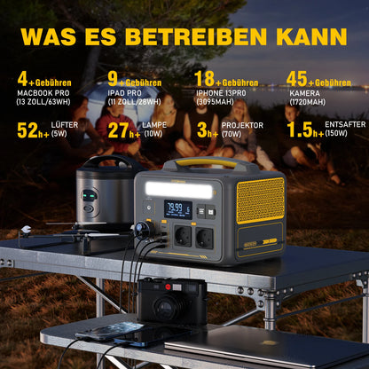 299Wh / 600W Portable Power Station