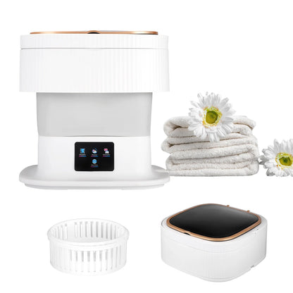Mini Laveuse Ultrasonique 10L - Lumière UV + Essorage + Pliable