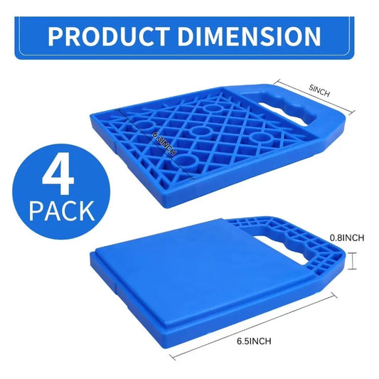 Almohadillas para Patas Estabilizadoras RV – Pack 4 uds, Bloques de Nivelación con Asa