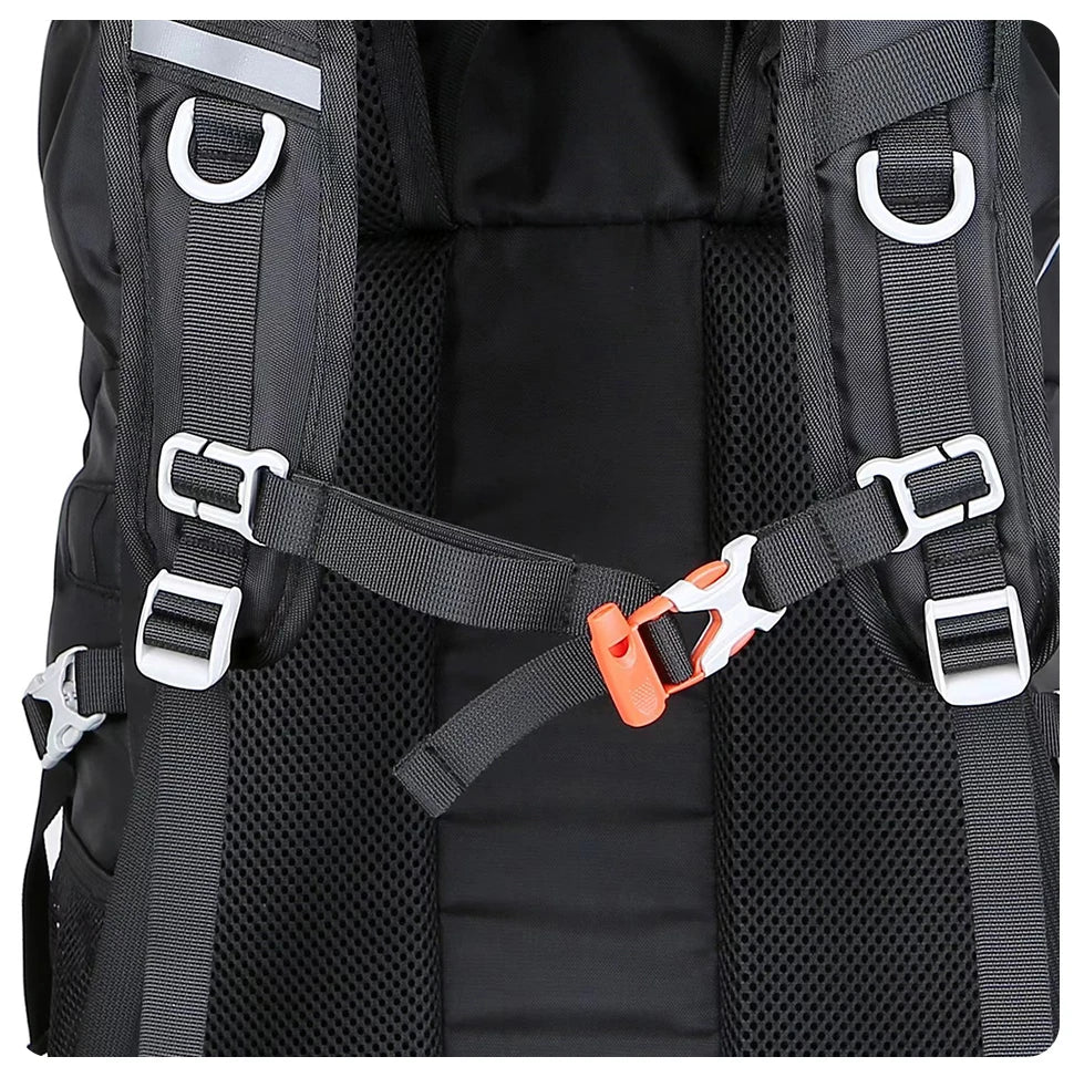 WEST TUNE External Frame Hiking Backpack - Durable Nylon · Rain Cover · Size L · Heavy Load