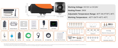 Calefactor Diésel Portátil 8KW  – Calor Rápido y Seguro