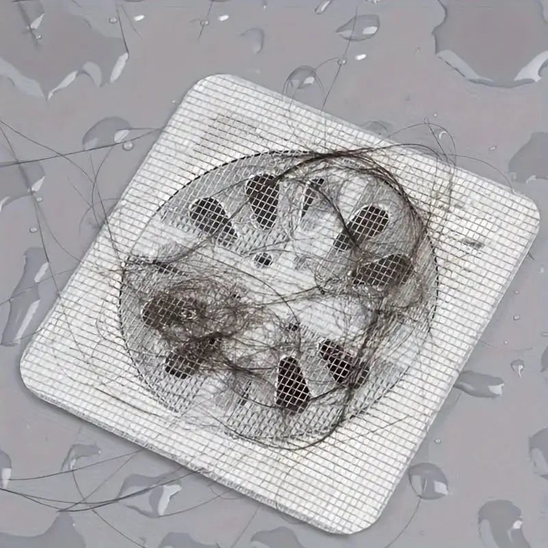 Disposable Hair Drain Catcher Floor Drains Sticker Mesh Anti Blocking Filter Shower Cover Kitchen Bathroom Sink Strainer Stoppe
