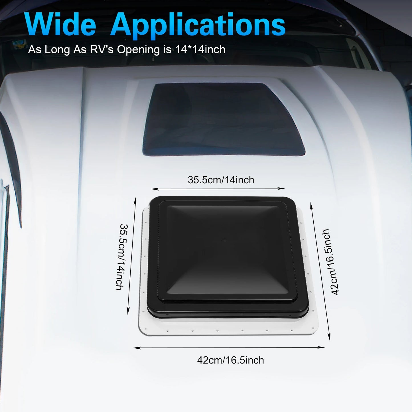 Claraboya de Techo 42×42 cm con Mosquitera Integrada