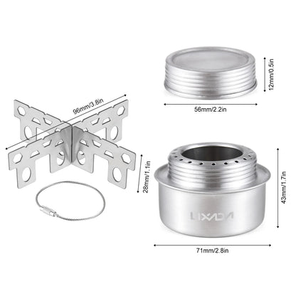 Mini Hornillo Alcohol Aluminio - Ultra Ligero 26g + Tapa Apagado