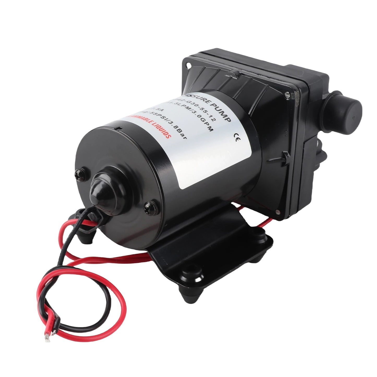 12V Self-Priming Water Pump 55 PSI – 3 GPM for Camper, Caravan, and Motorhome