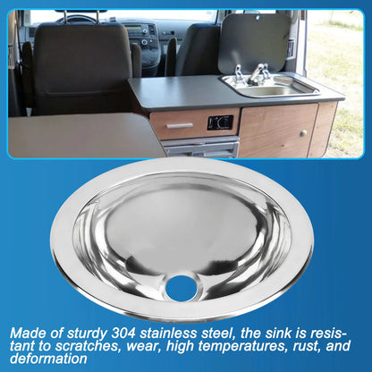 Lavabo Compacto de Acero Inoxidable para Camper y Barco