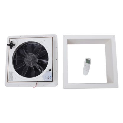 Ventilateur de plafond RV Premium - Télécommande + Capteur de pluie + Voix (36cm)