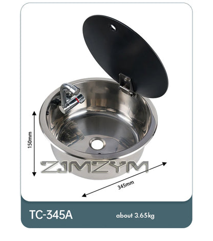 RV Premium Round/Square Sink with Faucet Included 