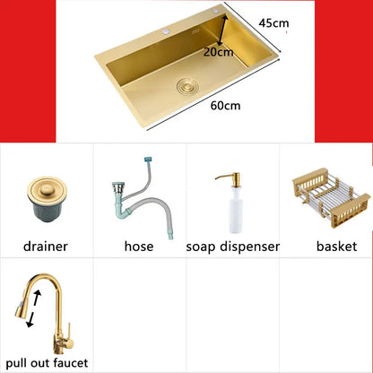 Gold Kitchen Sink, various models and sizes 