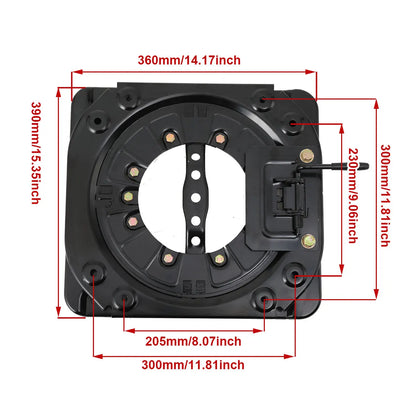 Base giratoria 360° para asiento de camper