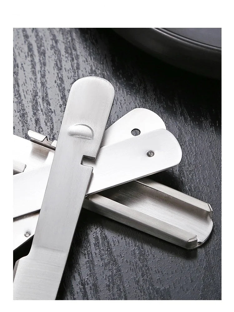 Cubiertos Acero Inox Plegables - Set 4-en-1 + Abrelatas (Camping/RV)