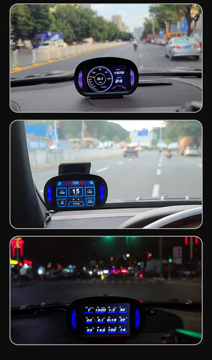 HUD Head Up Display OBD + GPS Universal – Velocímetro Digital para Coche con Pantalla 120×83 mm