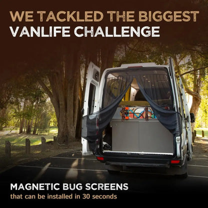Moustiquaire Universelle - Mercedes Sprinter / Ford Transit / RAM ProMaster Toit Surélevé · Ventilation · Anti-Insectes · Magnétique