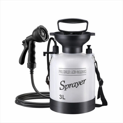 Douche de camping à pression manuelle - Sans électricité + soupape de sécurité (3L/5L/8L)