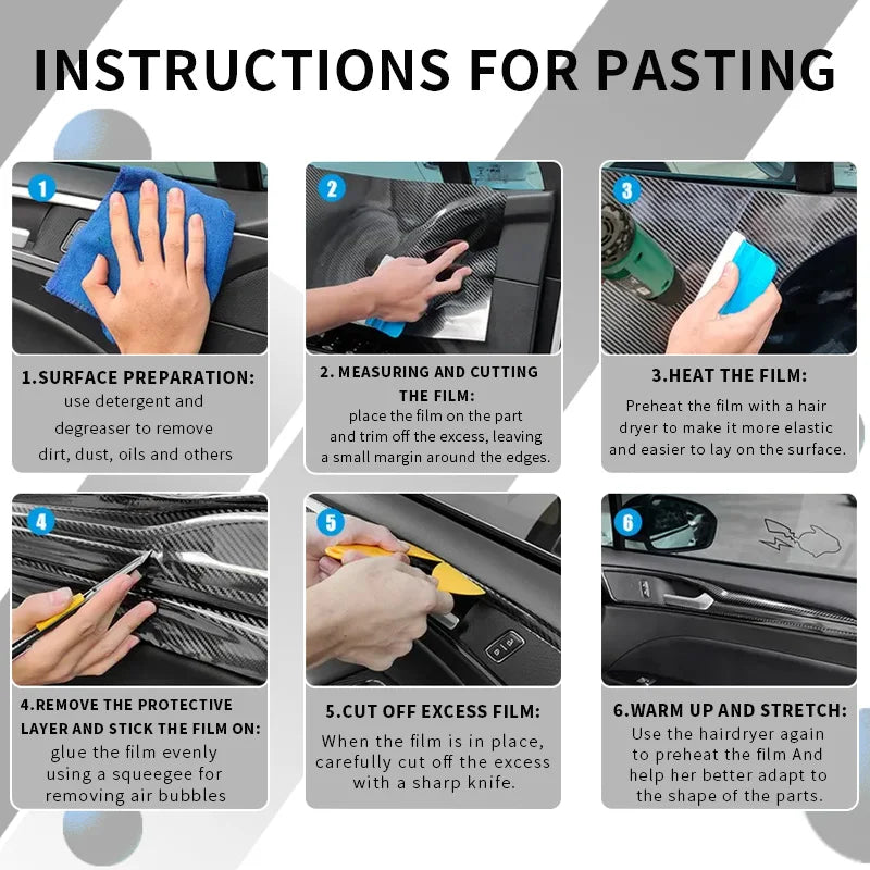 Vinilo Adhesivo Fibra de Carbono | Lámina Protectora PVC para Coche y Camper | Uso Interior y Exterior