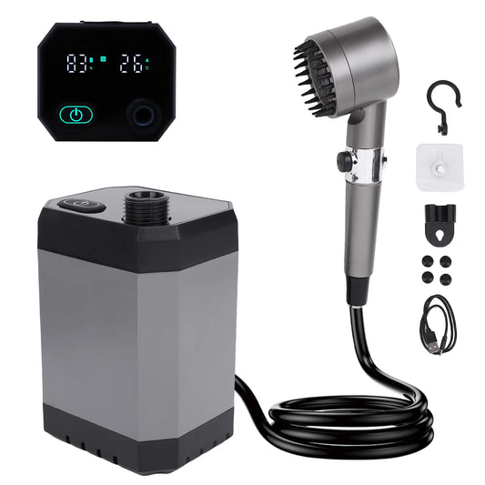 Ducha Eléctrica 12000mAh - LED + Power Bank + 3 Modos (IPX7)