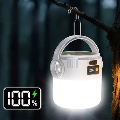 Lampe Solaire Camping - LED Rechargeable + Crochet + 3 Modes (Portable)