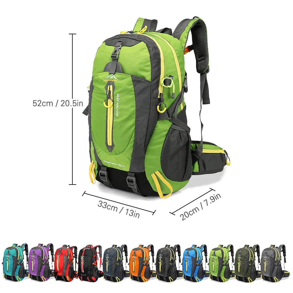 Mochila 40L Ultraligera - Nylon Impermeable · Multiusos · Sin Estructura