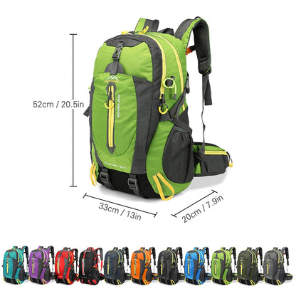 Mochila 40L Ultraligera - Nylon Impermeable · Multiusos · Sin Estructura