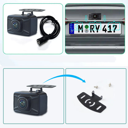 Kit Cámara de Marcha Atrás Inalámbrica QXNY 4,3” con Visión Nocturna Starlight para Coche, Camper y RV