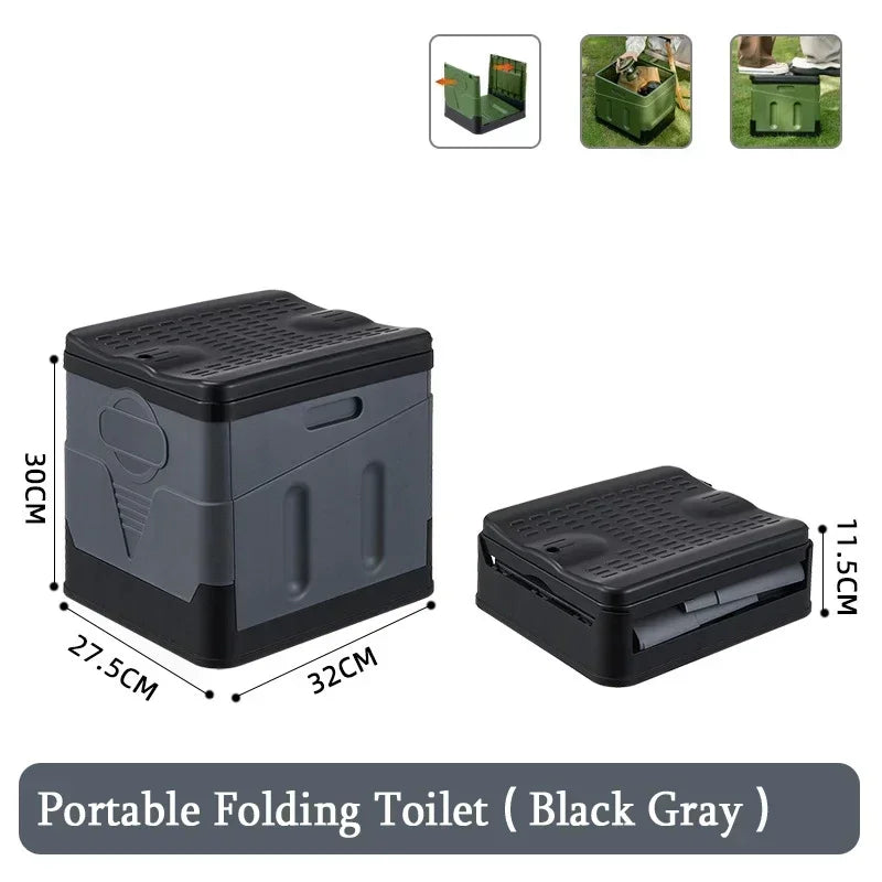 WC Portátil Plegable Multifunción | Baño de Camping Compacto y Resistente | Hasta 300 kg