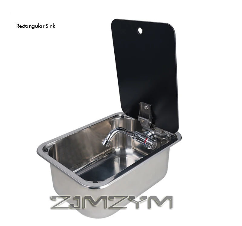 RV Premium Round/Square Sink with Faucet Included 