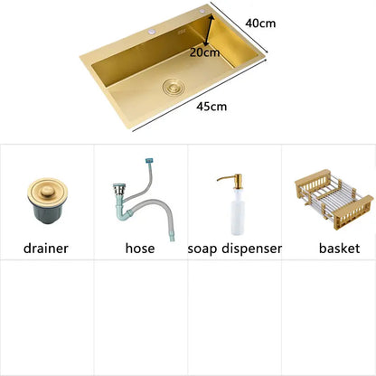 Gold Kitchen Sink, various models and sizes 