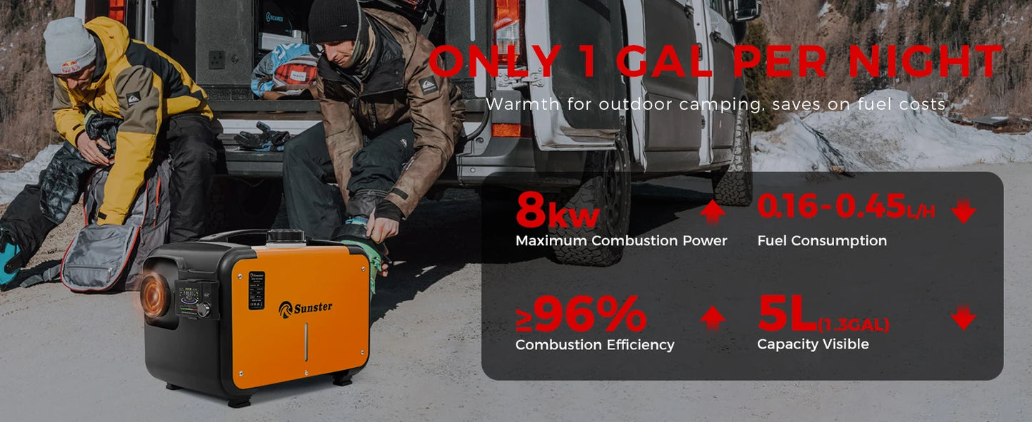 Calefactor Diesel Portátil 8kW Sunster