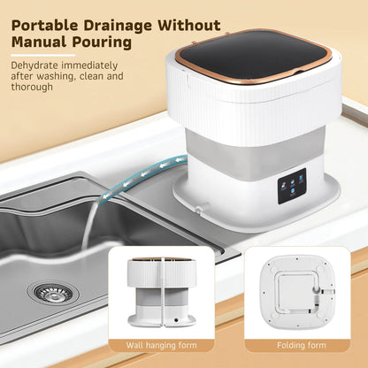 Mini Laveuse Ultrasonique 10L - Lumière UV + Essorage + Pliable