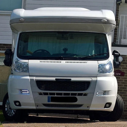 Luces Diurnas LED para Peugeot Boxer / Citroën Relay / Fiat Ducato 2006-2014 – 2400LM, 12V, 6W, Blanco 6000K, COB Chip, Fácil Instalación