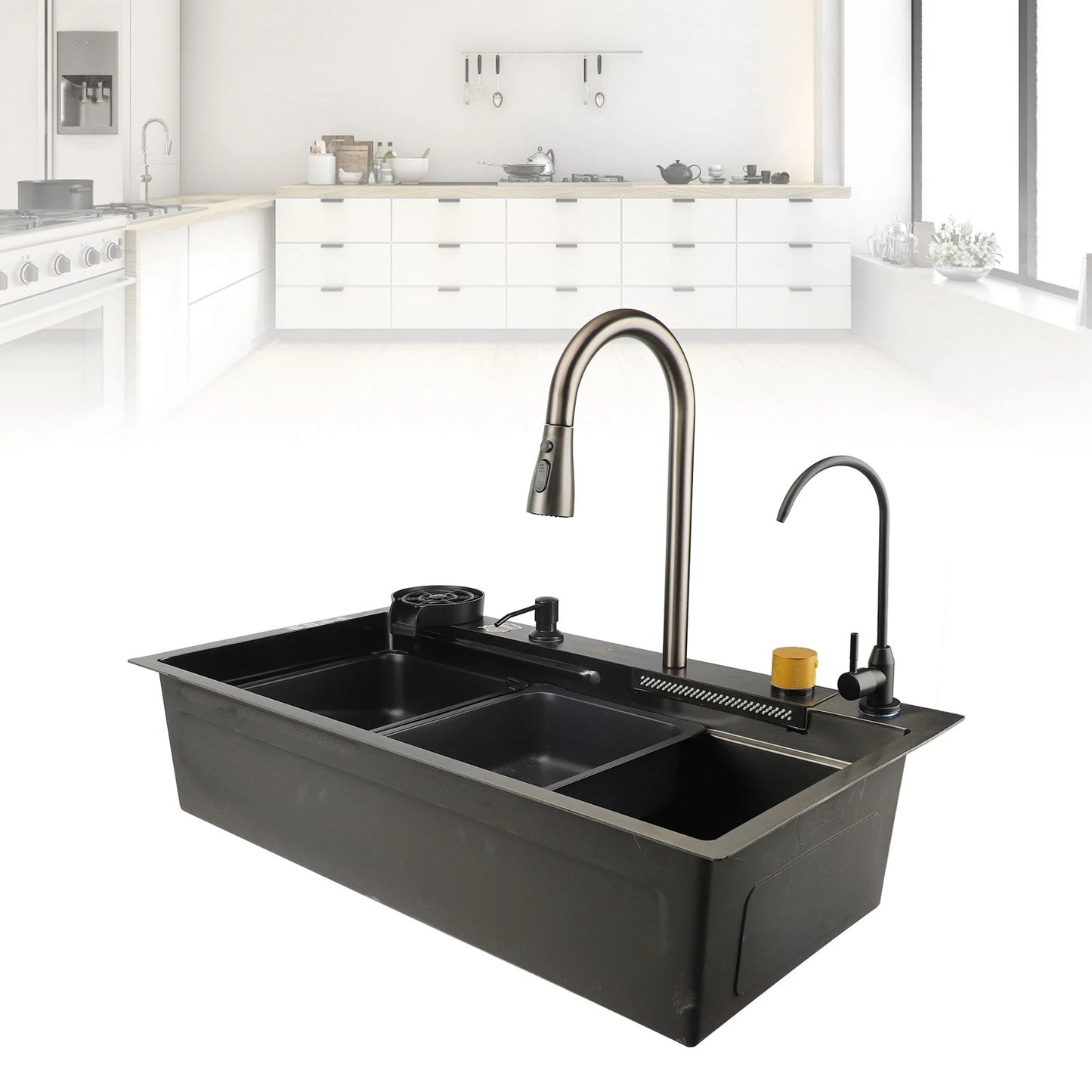 Évier de cuisine encastré en acier inoxydable 