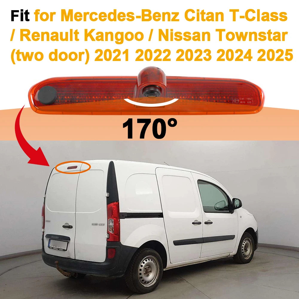 Kangoo / Citan / Townstar 2021-2025 - Cámara Marcha Atrás AHD/CVBS con Luz de Freno