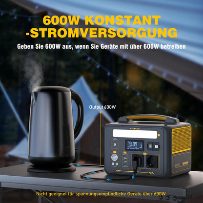 299Wh / 600W Portable Power Station