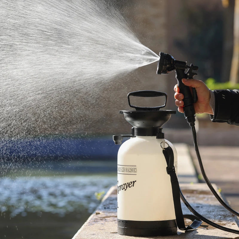 Douche de camping à pression manuelle - Sans électricité + soupape de sécurité (3L/5L/8L)