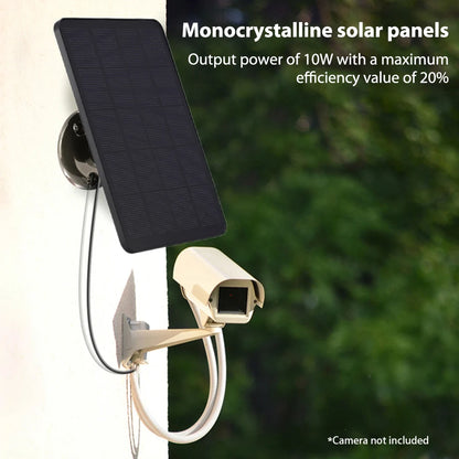 10W 5V IP65 Monocrystalline Solar Panel for Cameras and USB Devices 