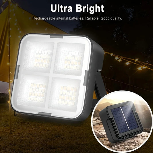Lámpara LED Solar para Camping Recargable USB