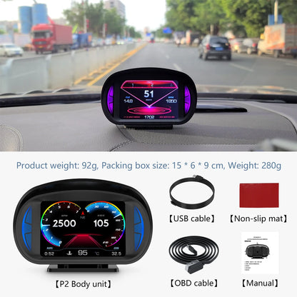 HUD Head Up Display OBD + GPS Universal – Velocímetro Digital para Coche con Pantalla 120×83 mm
